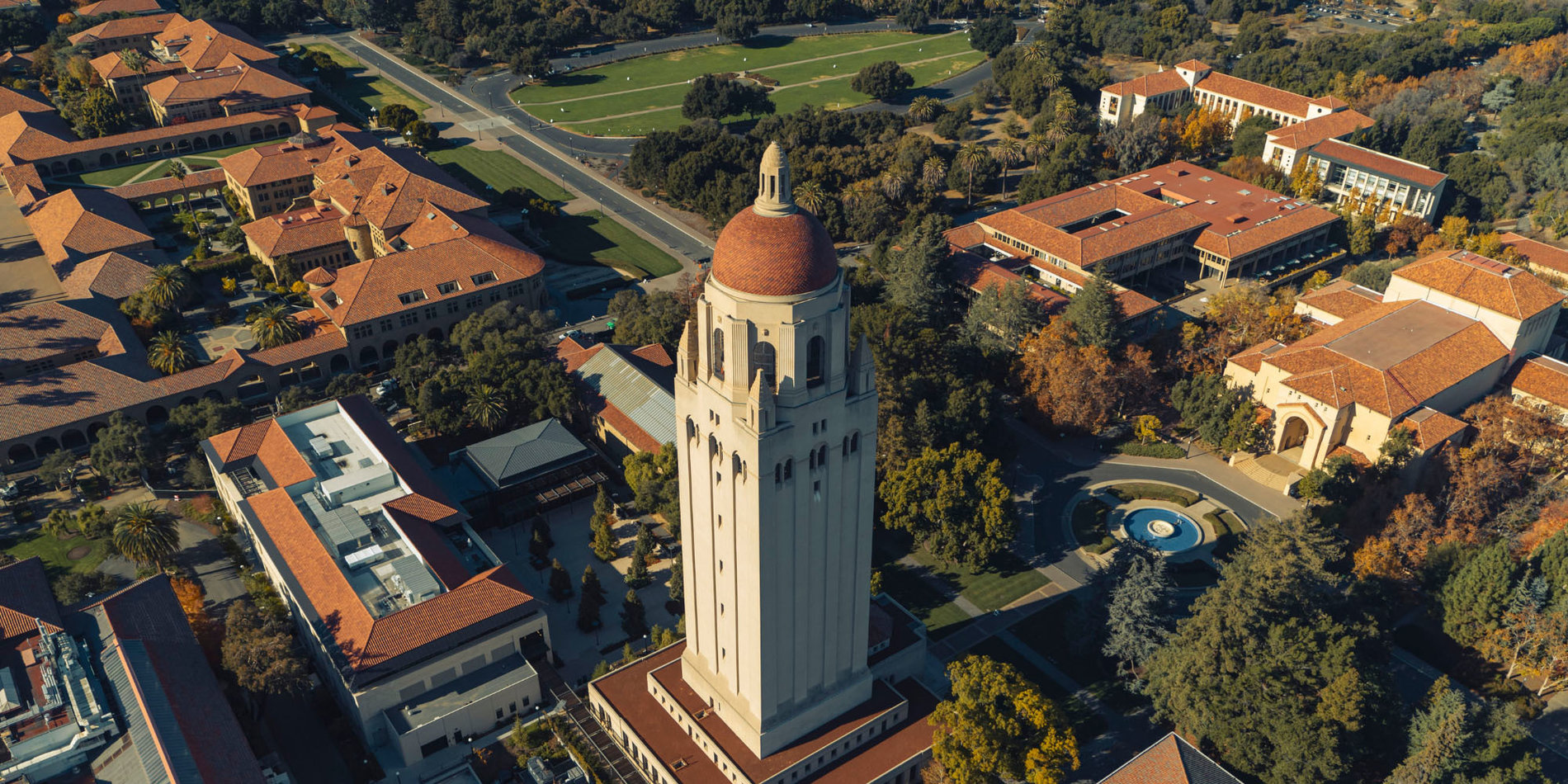 Aerial view of Stanford campus