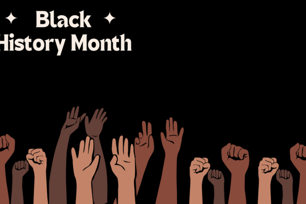 Black history month raised hands background