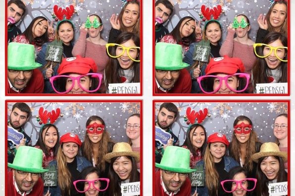 Team holiday photo booth pictures 